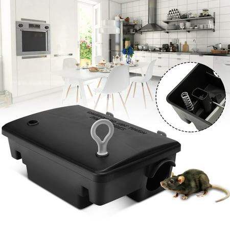 Professional Rat Trap Pest Control Cage Rodent Bait Block Station Box Mouse Zapper Killer With Key For Home