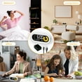 thumbnail image 6 of VOCOO Alarm Clock for Bedroom, Battery Operated Mini Desktop 4.55'' Sunflowers VA LCD Clocks with Backlight Snooze Indoor Temperature Home White(Battery Included), 6 of 8