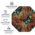 thumbnail image 3 of Pofeuu Vintage Butterfly Green Print Coasters for Drinks, 4Pack PU Leather Coasters, Bar Drink Coasters for Tabletop Protection, Furniture from Damage-Octagon, 3 of 6