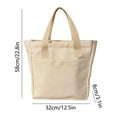 thumbnail image 6 of Cinvoph Tote Bag for Women Canvas Handbag Zipper Closure Lightweight Trendy Shoulder Bag Large Capacity Work Commuters Tote Bag for Office Travel Weekend Trips, White, 6 of 6