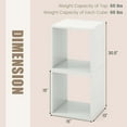 thumbnail image 3 of Costway 2 Tier Stackable Storage Cube Bookcase, White, 3 of 10