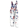 thumbnail image 3 of Clearance! Xuniizn 4th of july Jumpsuits for Women Independence Day Flag Printing Sleeveless Square Neck Overalls Summer Casual Wide Leg Rompers, 3 of 6