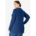 thumbnail image 2 of Woman Within Plus Size Cable Knit Pullover Crewneck Sweater, 2 of 5