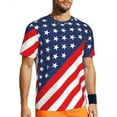 thumbnail image 2 of T Shirt For Men Sportswear For Mens USA Flag T-Shirts Novelty 4th of July Independence Day Summer Te, 2 of 7