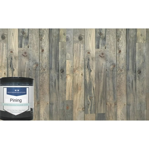 Pining Exterior and Interior Transparent Water-Based Reactive Wood Stain, No VOC, by Weatherwood - Quart (32 Fl. Oz.)