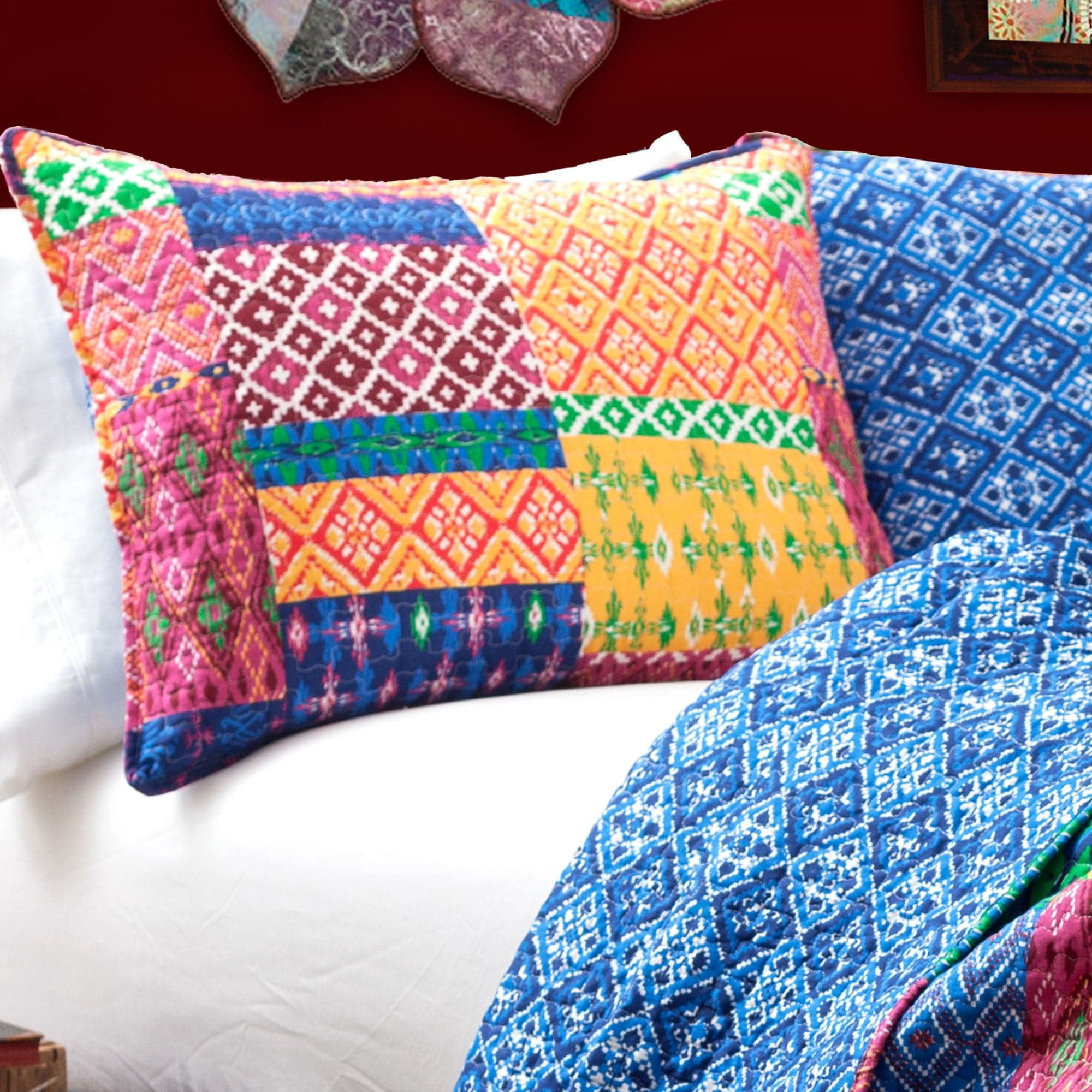 Lush Decor Queen Misha 3 Piece Cotton Quilt Set
