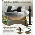 thumbnail image 3 of Cat Desk Bed, Cat Hammock for Home Office, 360°Rotating & Adjustable Shelf, Removable Comfortable Soft Pet Nest Bed, Modern Unique Kitten Furniture Attachment for Game Tables, Grey, 3 of 6