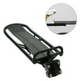 thumbnail image 2 of Bike Rear Rack Carrier Retractable Cargo Rack Aluminum Alloy Rear Seat Carrier Capacity 30 lb, Black, 2 of 8