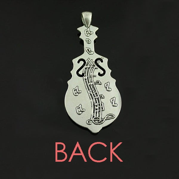 Nail Structure Art Deco Fashion Pendant Jewelry Music Guitar Torque Hangtag