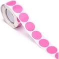 thumbnail image 2 of 3 rollos de etiquetas adhesivas de papel en blanco para regalos, ideales para fiestas, bodas y otras ocasiones especiales. Color rosa. Medidas: 25 mm. 500 unidades por rollo., 2 of 4