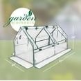 thumbnail image 6 of Garden Elements Indoor/Outdoor Metal Frame, Plastic Covered Cloche Angled Tunnel Greenhouse with Mesh Vents, White, Mini, 47”, 6 of 6
