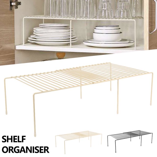 Expandable Shelf Organizer Kitchen Counter Cabinet Rack Storage Countertop Bowl Home Closet Organizer Storage Shelf Space Saving Wardrobe Decorative Shelves