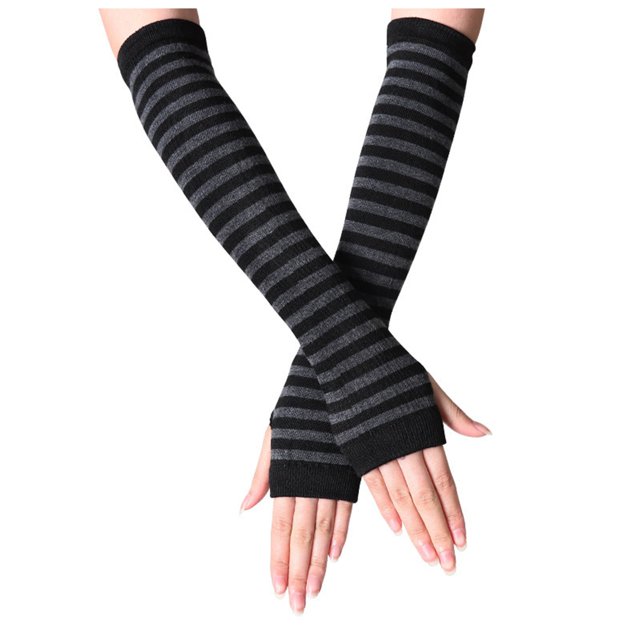 Laonim Gants Gothiques Punk Rock à Longs Bras Sans Doigts