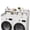White, variant on 54" Washer Dryer Countertop with 2-Tier Shelf & 2 Drawers, Wooden Laundry Countertop with Non-Slip Pad and Guard Rails Washer and Dryer Topper for Laundry Room Organization and Storage