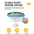 thumbnail image 2 of nqOlkjepod Summer Beach Coastal Round Tablecloth, Fitted Table Cover with Elastic for 36"-44" Round Tables, Palm Tree Sandy Vacation Table Cloth Outdoor Indoor Dinning Party Waterproof Tablecloths, 2 of 6
