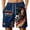 Z1Dark Blue, variant on Womens High Waisted German Flag Graphic Print Athletic Shorts Loose Fit Tie Waist Workout Activewear Bottoms