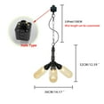 thumbnail image 2 of KAYYELAMP 3.9Ft Cord with Iron Chain Retro 3-Light Pendant H-Type Track Mount Industrial Style G4 Base Track Lamp For Kitchen Restaurant(No Bulb, Track), 2 of 5