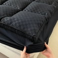 thumbnail image 5 of Extra Thick Plush Mattress Topper, Deep Pocket Fitted Bed Pad, Soft Breathable Mattress Protector, All-Season Use （black,Twin), 5 of 8