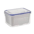 thumbnail image 2 of 1 Pack Fridge Food Storage Container with Lids with Strainer,Plastic Fresh Produce Saver Vegetable Fruit Meat Storage Organization, BPA-Free Plastic Produce Keepers(1750ML), 2 of 8