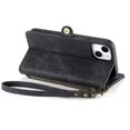 thumbnail image 5 of For iPhone 15 Geometric Zipper Wallet Side Buckle Leather Phone Case, 5 of 5