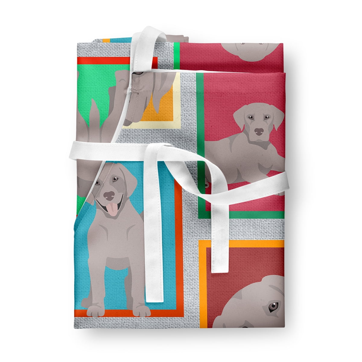 Lots of Grey Labrador Retriever Apron 27 in x 30 in