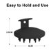 thumbnail image 2 of Silicone Scalp Massager Shampoo Brush for Hair Growth and Dandruff Removal, Black, 2 of 4