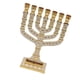 thumbnail image 5 of Candelabro de Menorá de 7 ramas, portavelas de aleación de zinc, portavelas, portavelas para banquetes, cumpleaños, repisa de chimenea Oro blanco, 5 of 9