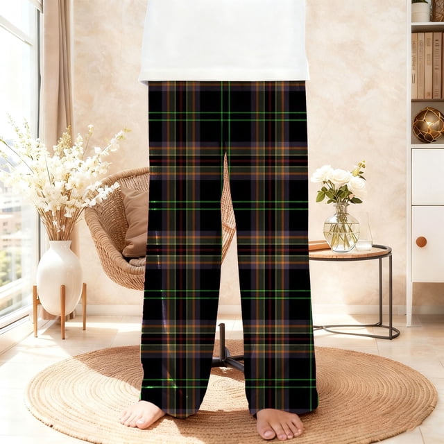 Pantalones largos de franela a cuadros, térmicos, casuales, de moda, para niños y niñas.