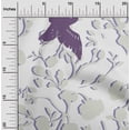 thumbnail image 2 of oneOone Viscose Jersey Purple Fabric Asian Japanese Floral Birds With Plants Diy Clothing Quilting Fabric Print Fabric By Yard 60 Inch Wide, 2 of 4
