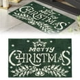 thumbnail image 2 of Christmas Decor White Snowflake Green Christmas Tree Christmas Floor Mat Soft and Absorbent Machine Washable Anti Shower Mat Bedroom and Living Room Floor, 2 of 8