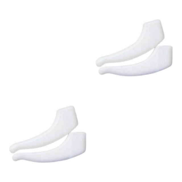 Thinsony Anti Slip Eyeglass Ear hook Silicone Eyeglasses Grip Lightweight White 2Set