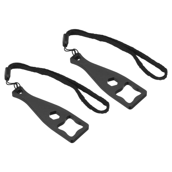 Unique Bargains Aluminium Camera Screw Spanner, Tighten Knob Bolt Nut Screw Wrench, Black, 2 Pack