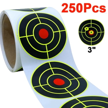 Cocobaby 250Pcs 3\" Self Adhesive Targets Reactive Splatter Shooting Paper Target Stickers