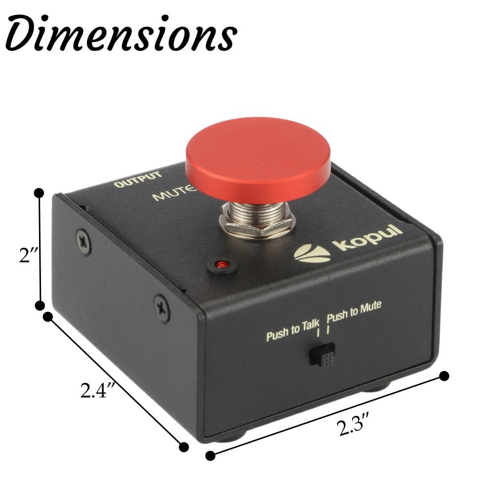 Kopul Momentary Microphone Mute and Talk Button with LED, XLR Footswitch for Dynamic and Condenser Microphones