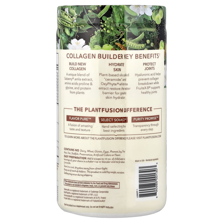PlantFusion Complete Plant Collagen Builder - Creamy Vanilla Bean - 11.43oz