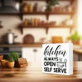 thumbnail image 7 of Zomyto 7"x7" Funny Kitchen Wood Block Signs,Kitchen Always Open Self Serve Wooden Box Sign,Country Kitchen Decor Sign, 7 of 7
