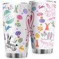 thumbnail image 4 of German shepherd Tumbler With Flip Lid Stainless Steel Coffee Cups Vacuum Insulated Travel Mug for Hot and Cold Drinks Travel Tumbler for Vehicle Cup Holders Coffee Mug DIY Tumblers (20oz, Easter-3), 4 of 5