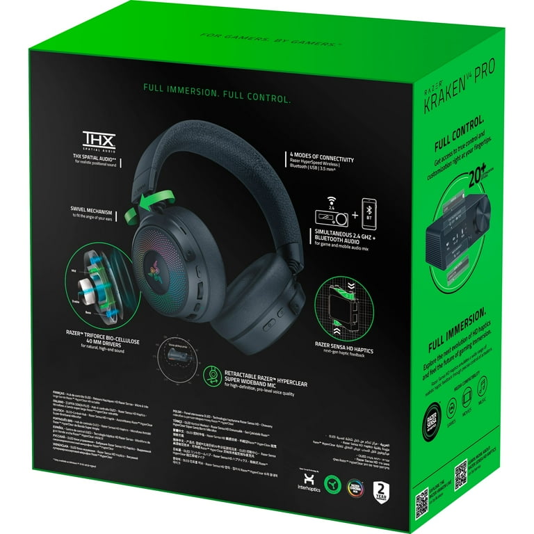 Razer Kraken V4 Pro Wireless Gaming Headset with Control Hub Razer Kraken V4 Pro Wireless Gaming Headset with Control Hub