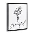 thumbnail image 2 of Stupell Industries Farmhouse Grateful Casual Script Calligraphy Floral Daisies Bouquet Black Floating Frame Canvas Art, 17 x 21, by Lettered and Lined, 2 of 7