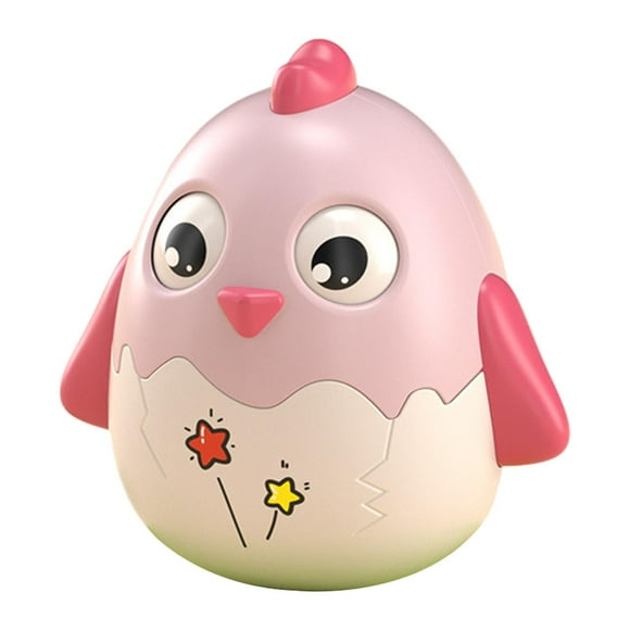 Crawling Time Wobbling Musical Doll Toy, Early Learning, Montessori, Smooth Edges, Chicken Wobble Toy Chick Tumbler Toy para , Niños Y Niñas rosa Sunnimix Juguetes de vaso de pollito