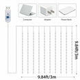 thumbnail image 4 of LINKPAL 300 LED Curtain Lights, 9.8ft x 9.8ft Fairy Lights with 8 Modes, String Hanging Lights, Remote Control, Perfect for Indoor/Outdoor Christmas, Wedding, Party Wall Decorations, 4 of 5