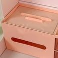 thumbnail image 4 of Cosmetics Storage Box Tabletop Tissue Box Lovely Decorative Paper Basket Desktop Makeup Organizer for Bedroom Dormitory Pink, 4 of 5
