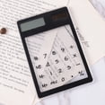 thumbnail image 3 of spellwife Multi Colors Transparent Touching Screen Energy Saving Solar 8 Bit Display Mini Calculator, 3 of 8