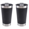 thumbnail image 1 of 2X Tazas de Cerveza Fría con Tapa Abridor de , Aislamiento de Acero Inoxidable, Tazas de Café y Agua para Té, Vasos con Aislamiento Térmico, 1 of 5