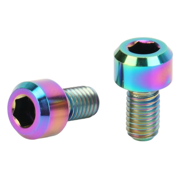EOTVIA Front Rear Derailleur Screw,2pcs Bike Front Rear Derailleur Wheel Screws Colorful M5 9mm Titanium Alloy Bicycle Front Rear Derailleur Hanger Screws,Bike Front Rear Derailleur Wheel Screws