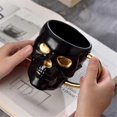 thumbnail image 4 of Halloween Skull Cup with Handle Lidless Ceramic Cup Funny Water Beer Milk Cup Mocha Cup Creatives Modeling Mug,600ml B, 4 of 5