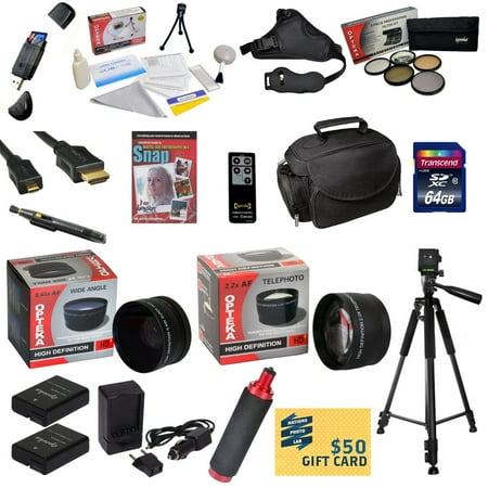 47th Street Photo - Ultimate Kit for Nikon D50, D70, D80, D90 with 64GB SDXC Card, 2 Batteries, Charger, 0.43x & 2.2x Lens, 5 PC Filter Kit, HDMI, Case, Tripod, Handgrip, Lens Pen, Cleaning Kit, DVD, $50 Gift Card, More