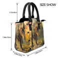 thumbnail image 4 of Zufioo Realistic Style Forest Dinosaur Print Leather Rivet Shoulder Bag, Microfiber PU Leather Adjustable Shoulder Strap Handbag, Ideal Gift for Women-One Size, 4 of 6