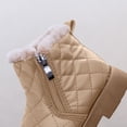 thumbnail image 3 of BFHHYA Girls' Girls Snow Boots Water Resistant Walking Ankle Boots Fleece Winter Boots Warm Side-Zip Martin Boots for School Runs & Snowy Playdates, 3 of 5