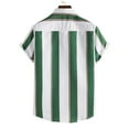 thumbnail image 1 of Chemise Décontractée à Manches Courtes Rayée pour Hommes Mode Ample Grande Taille, 1 of 9
